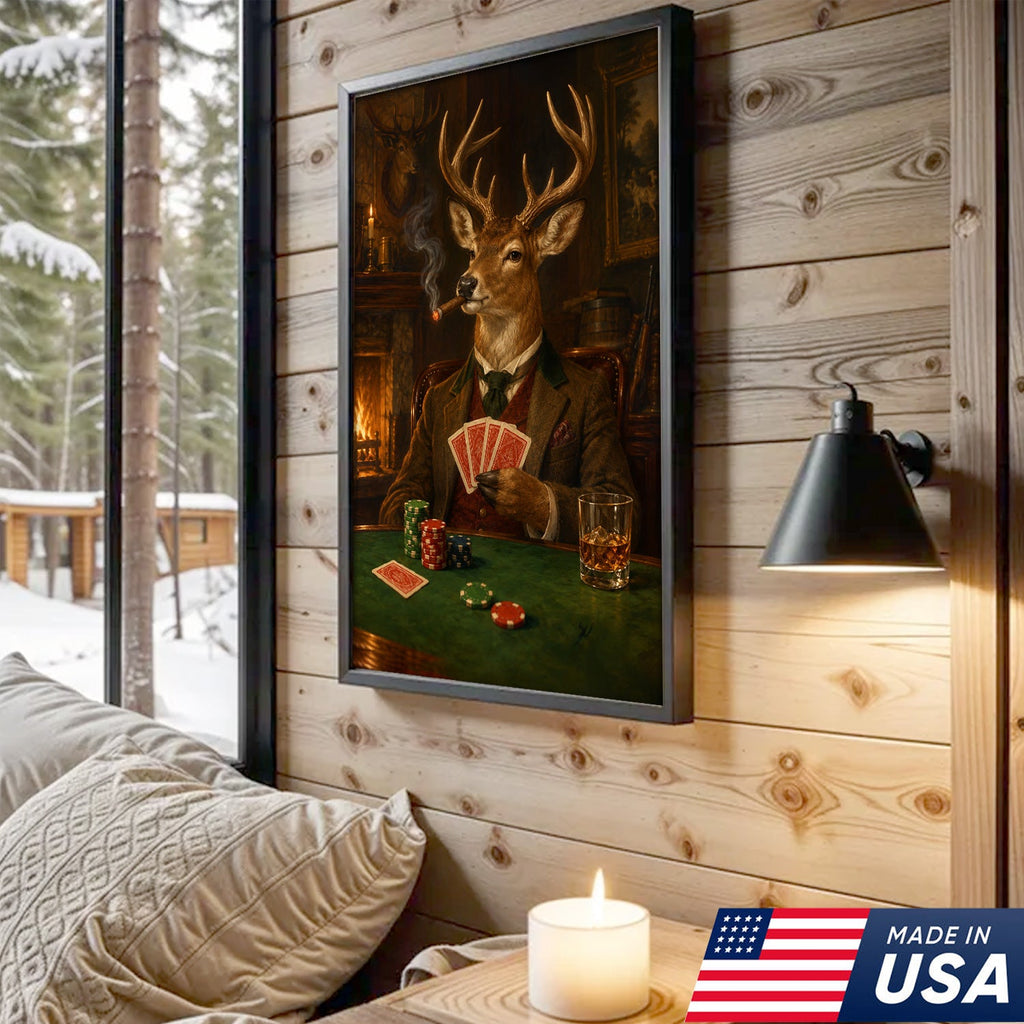 Vintage Poker King Buck Canvas