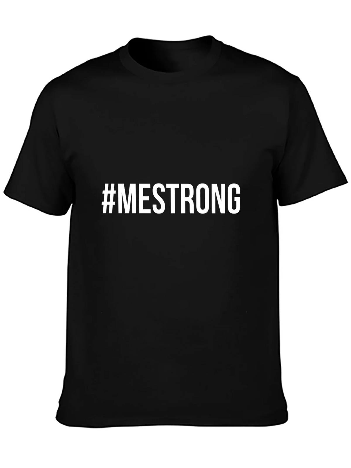 #MESTRONG Black Graphic Tee - Empowering Message T-Shirt product image 2
