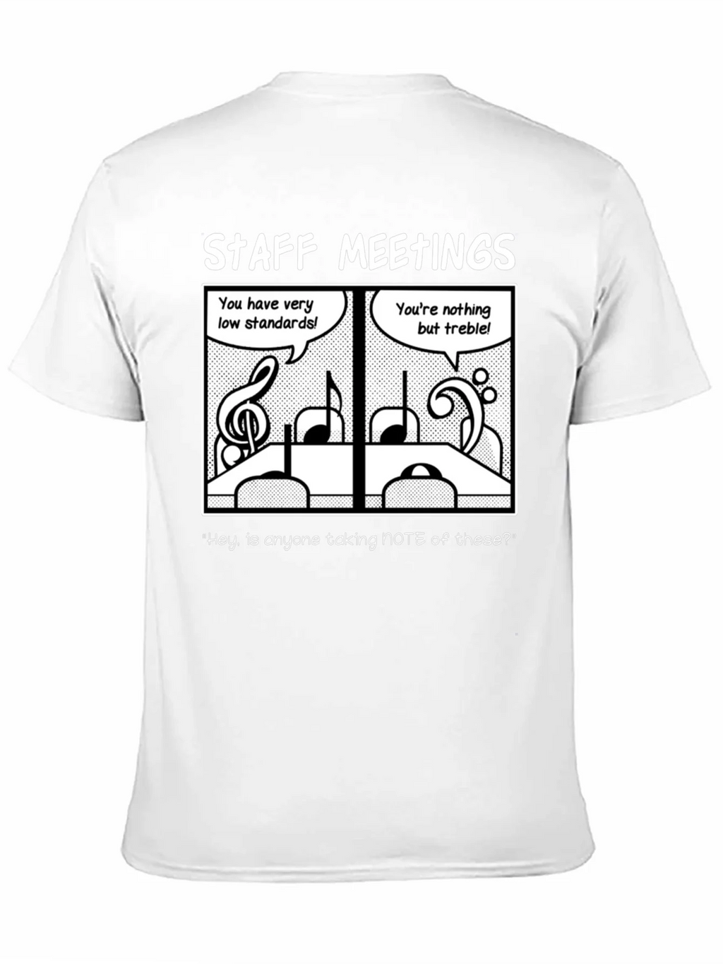 Staff Meeting Music Pun T-Shirt product image 10