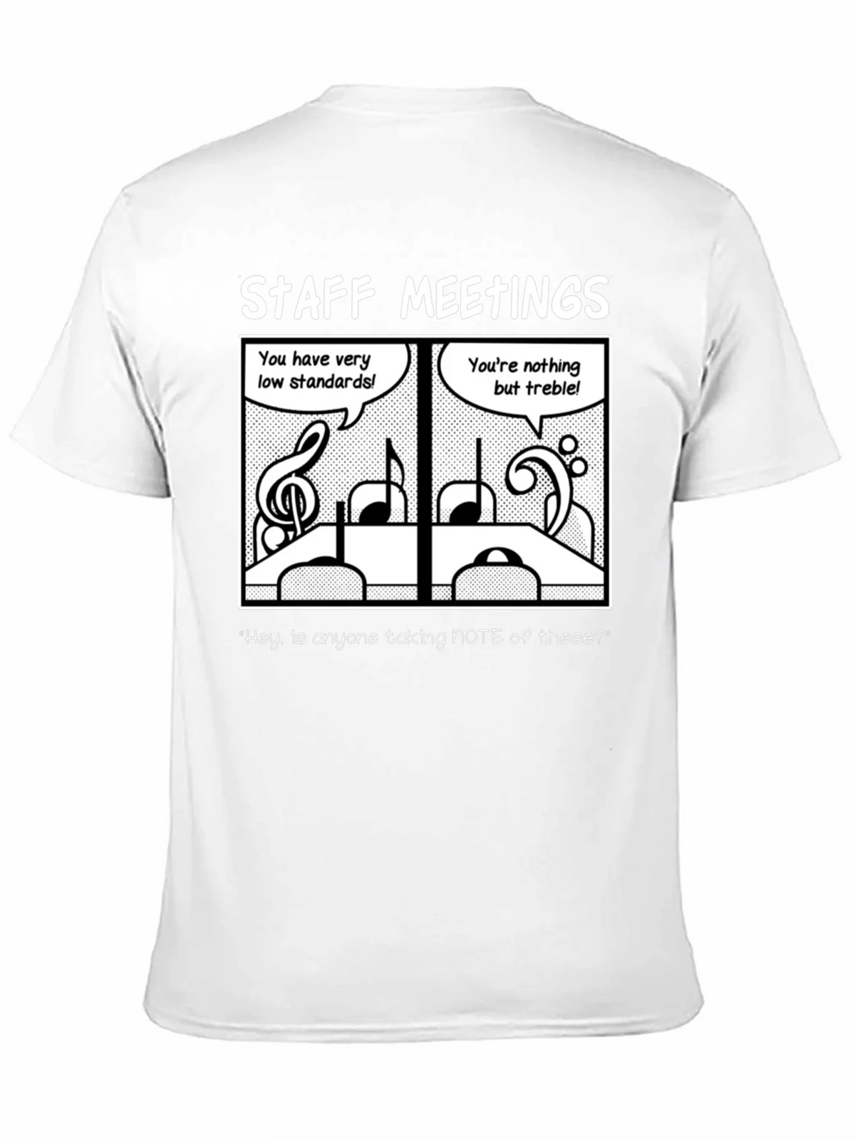 Staff Meeting Music Pun T-Shirt product image 10