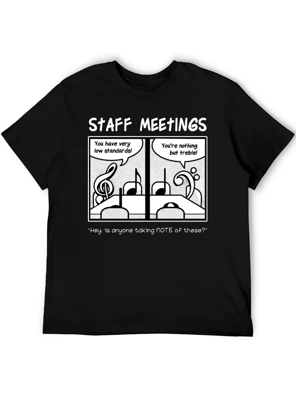 Staff Meeting Music Pun T-Shirt product image 5
