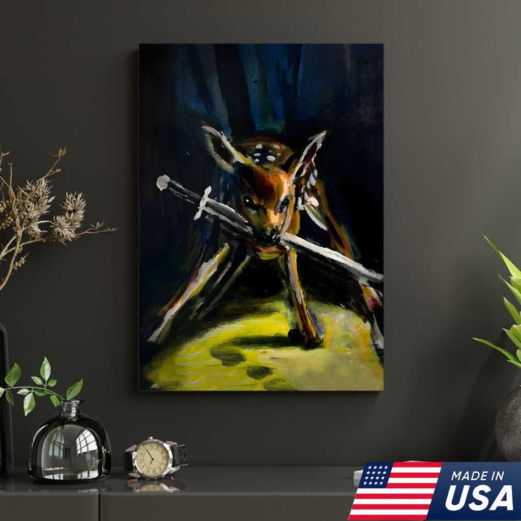 Midnight Deer Hunt Canvas