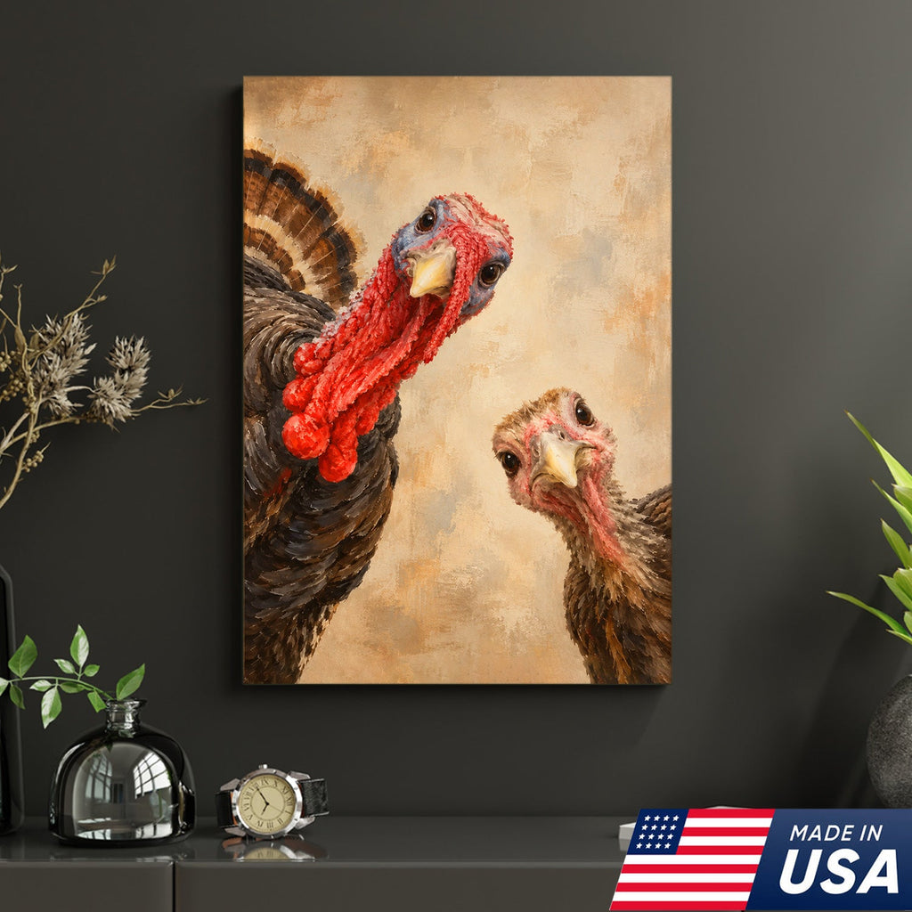 Curious Turkey Duo Canvas