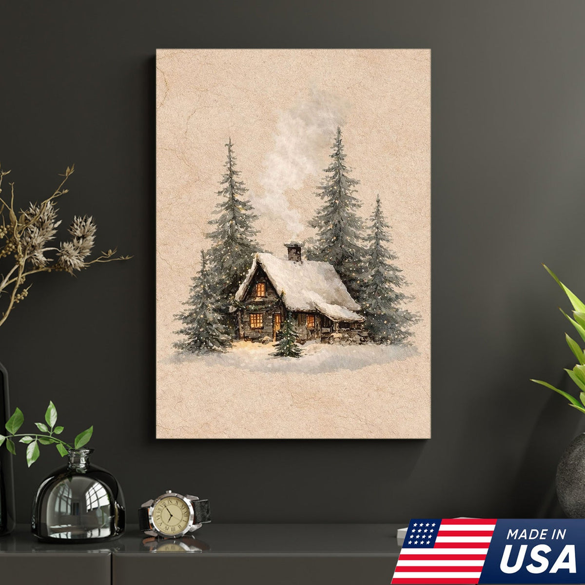 Winter Whisper Cottage Canvas
