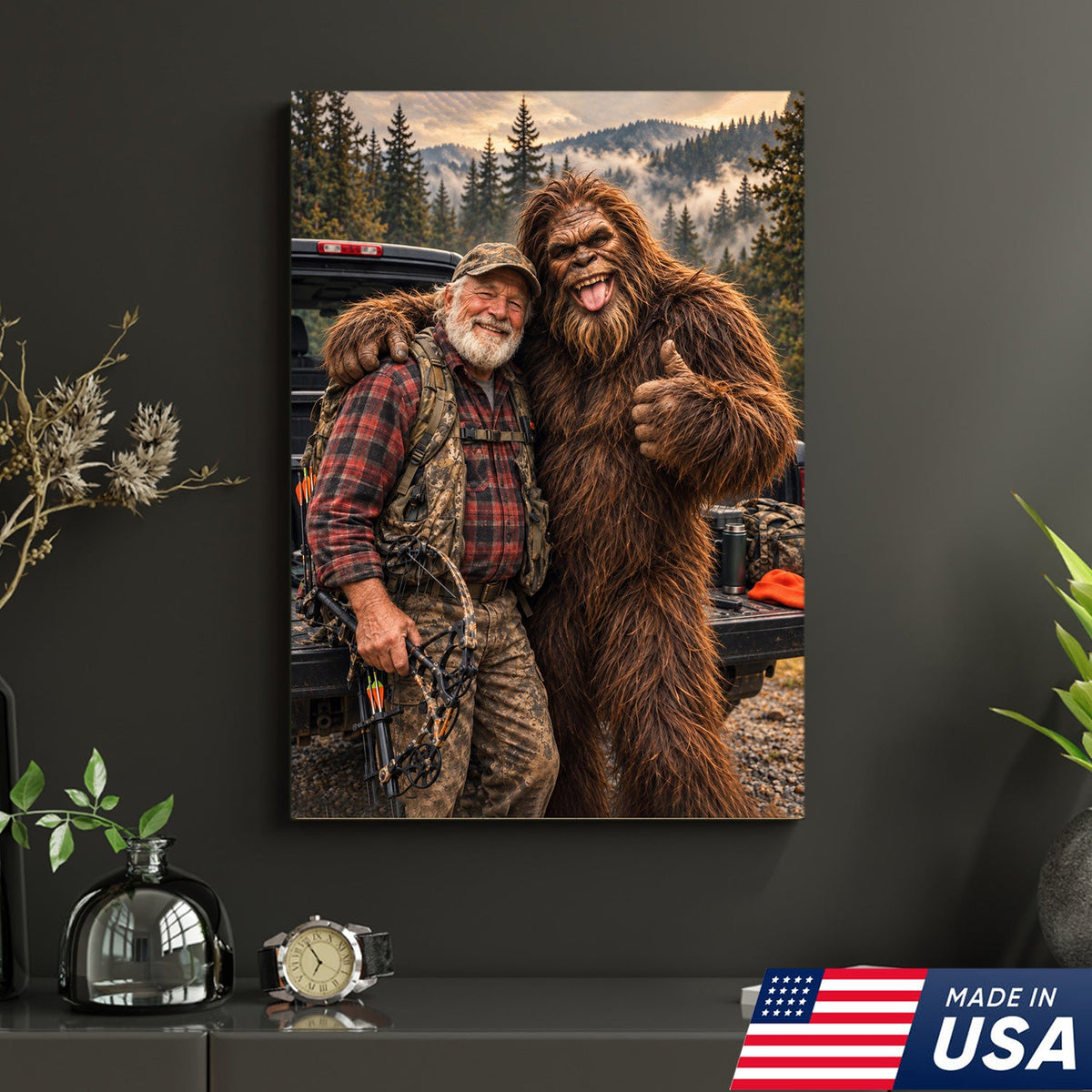 Custom Bigfoot Hunting Canvas
