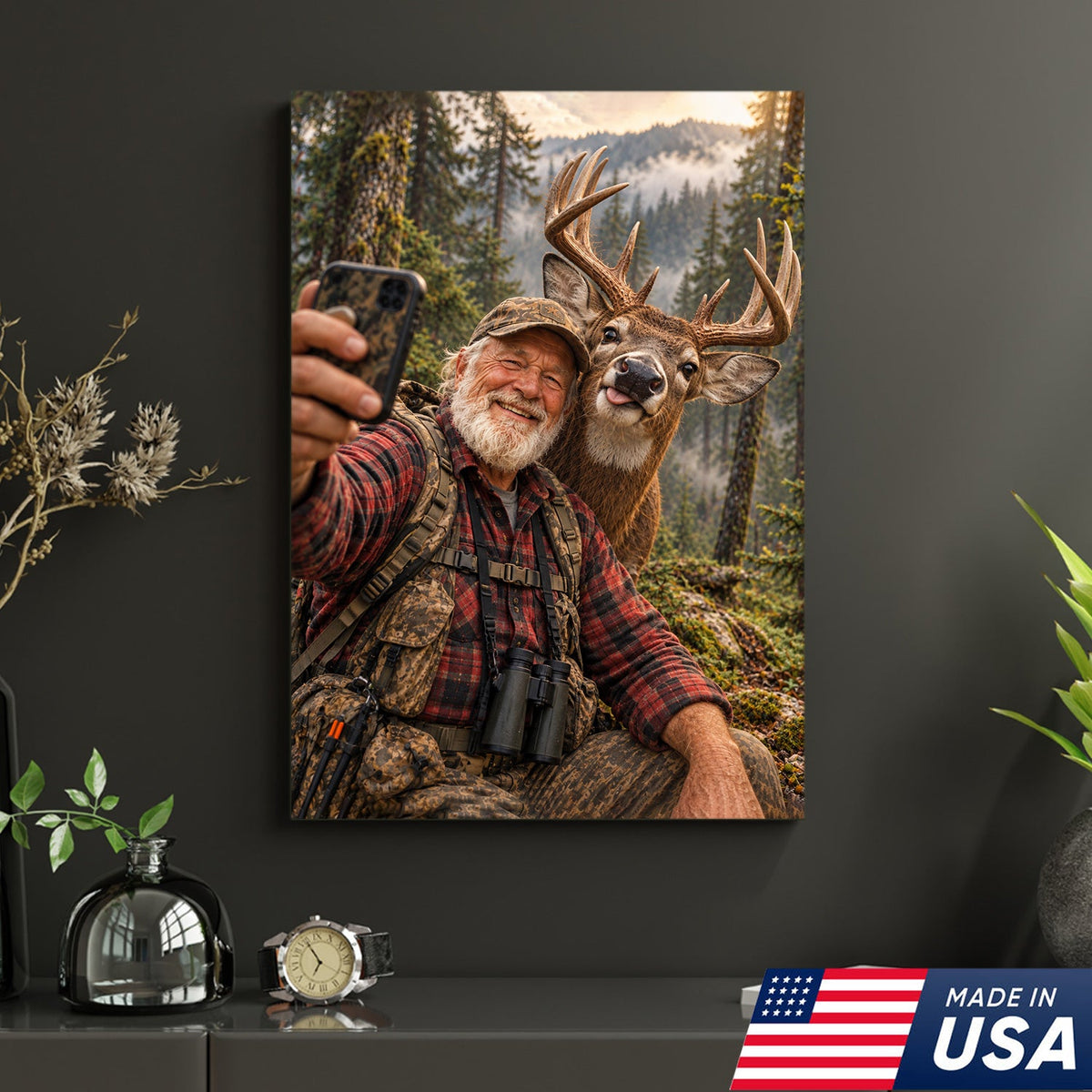 Custom Deer Selfie Canvas
