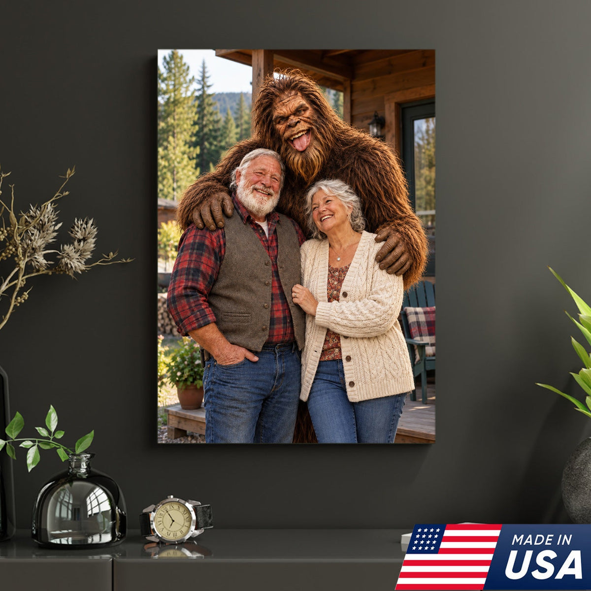 Custom Bigfoot Family Canvas