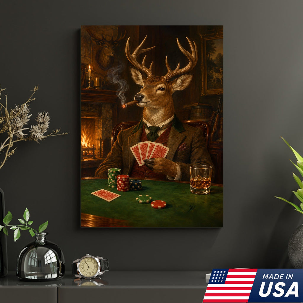 Vintage Poker King Buck Canvas