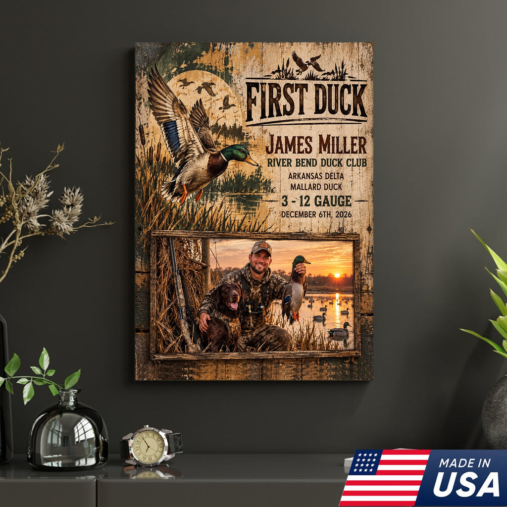 Personalized First Duck Canvas