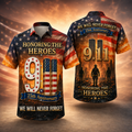 9/11 25th Anniversary Heroes Tribute Hawaiian Shirt product image 1