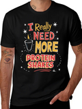 I Need More Protein Shakes Graphic Tee product image 1