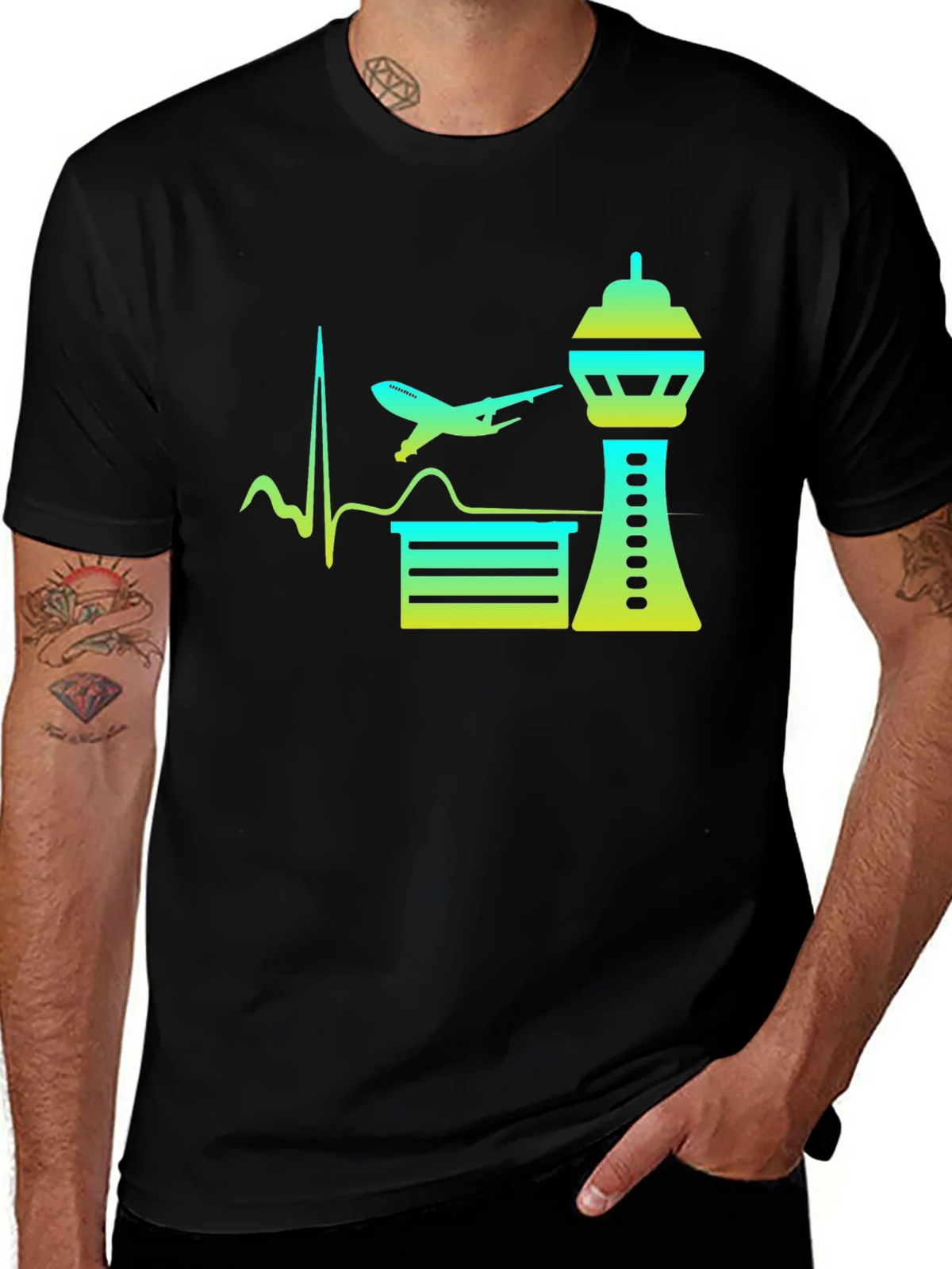 Aviation Heartbeat T-Shirt - Airport Love Tee product image 1