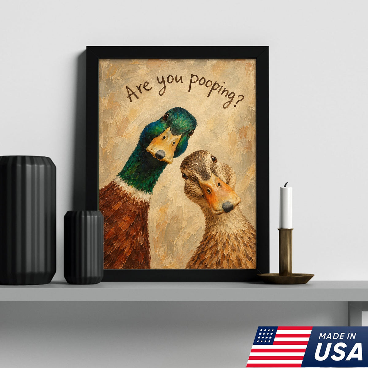 Are You Pooping Funny Duck Canvas