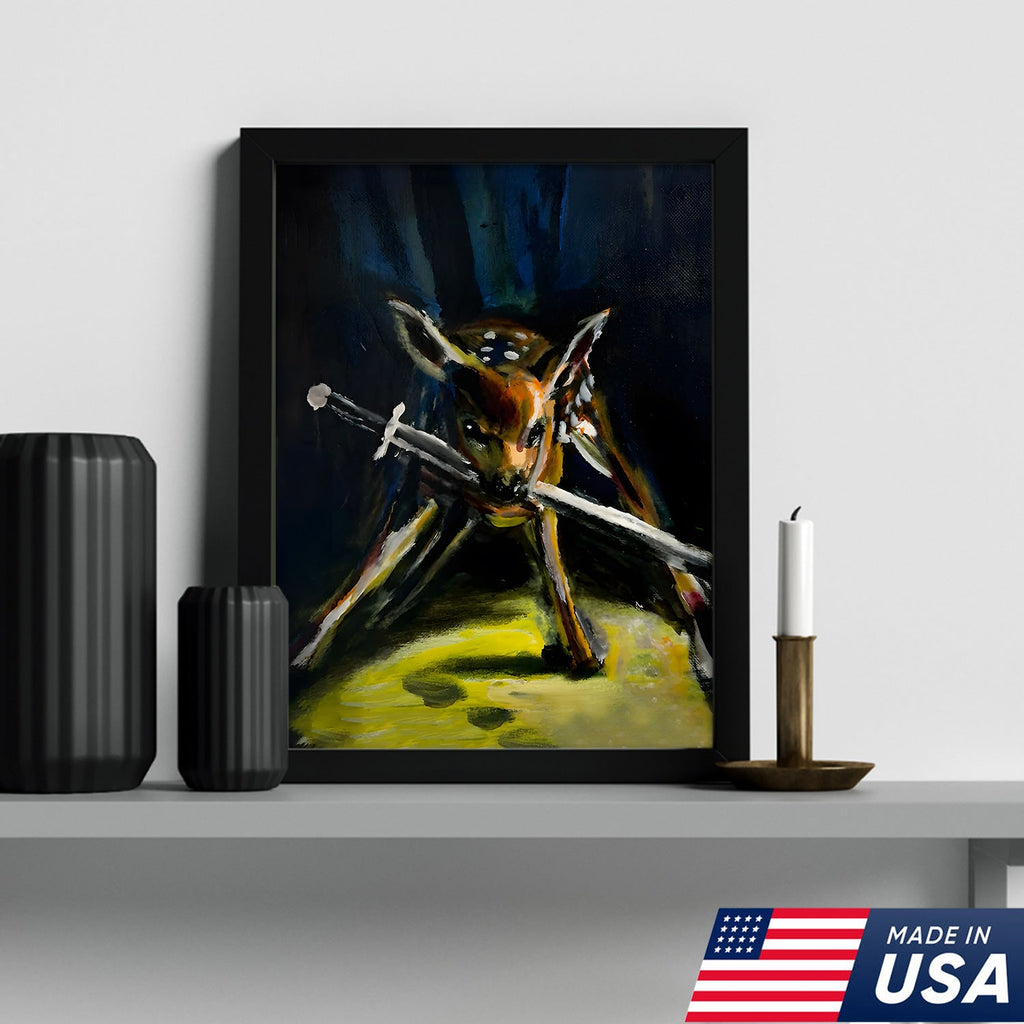 Midnight Deer Hunt Canvas