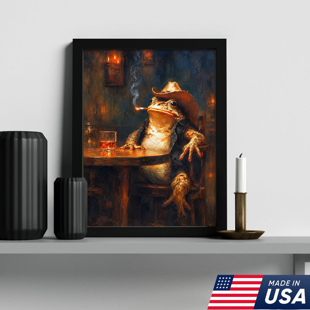 Midnight Cowboy Frog Canvas