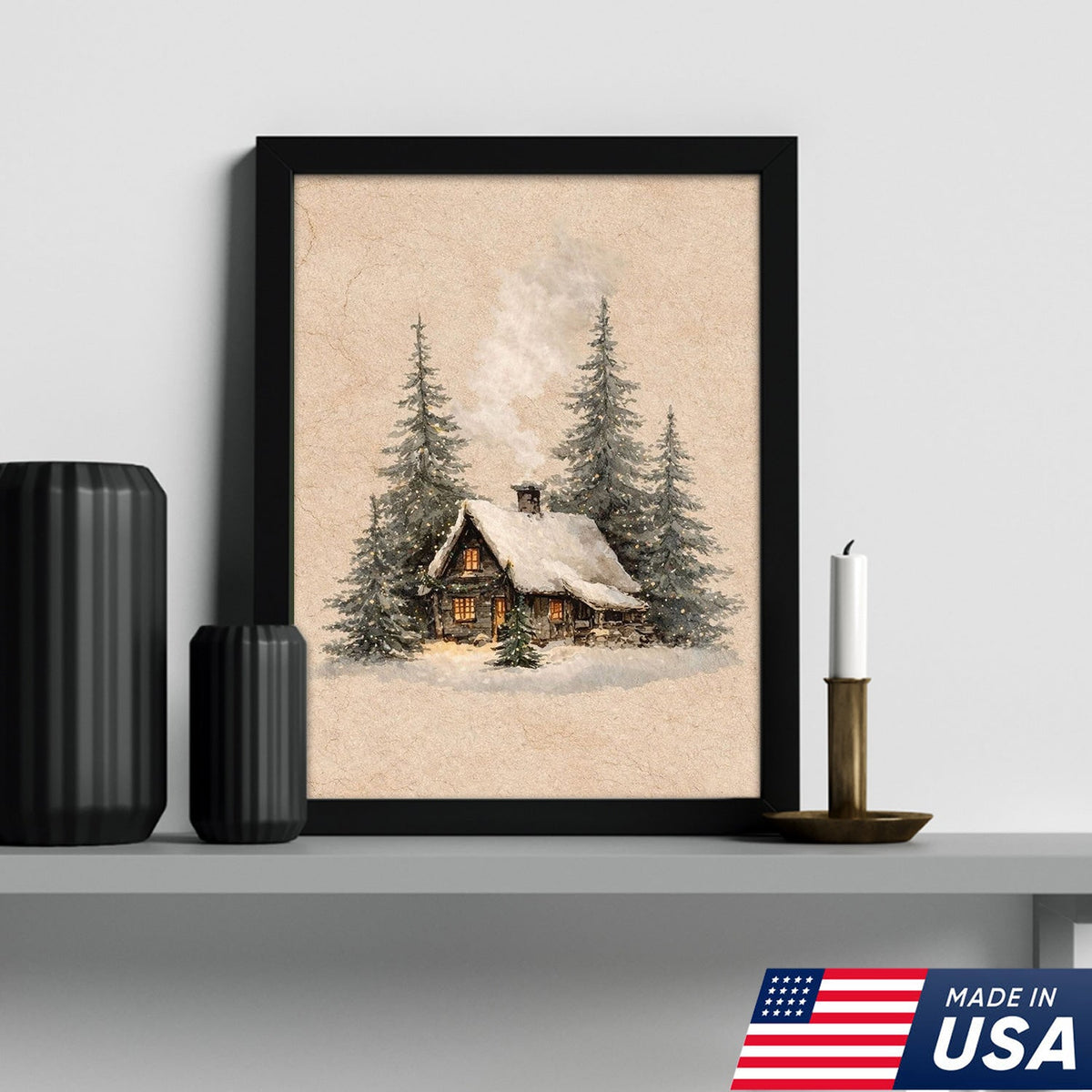 Winter Whisper Cottage Canvas