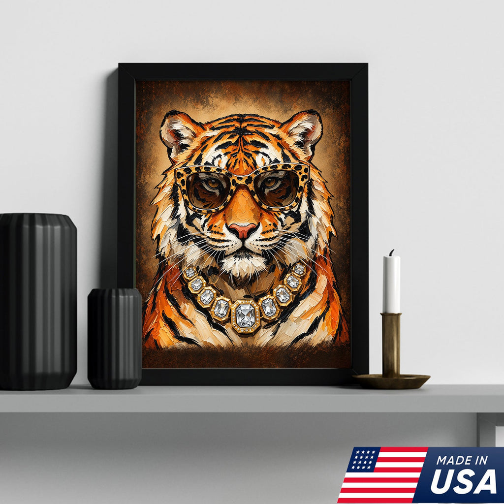Royal Tiger Drip Canvas