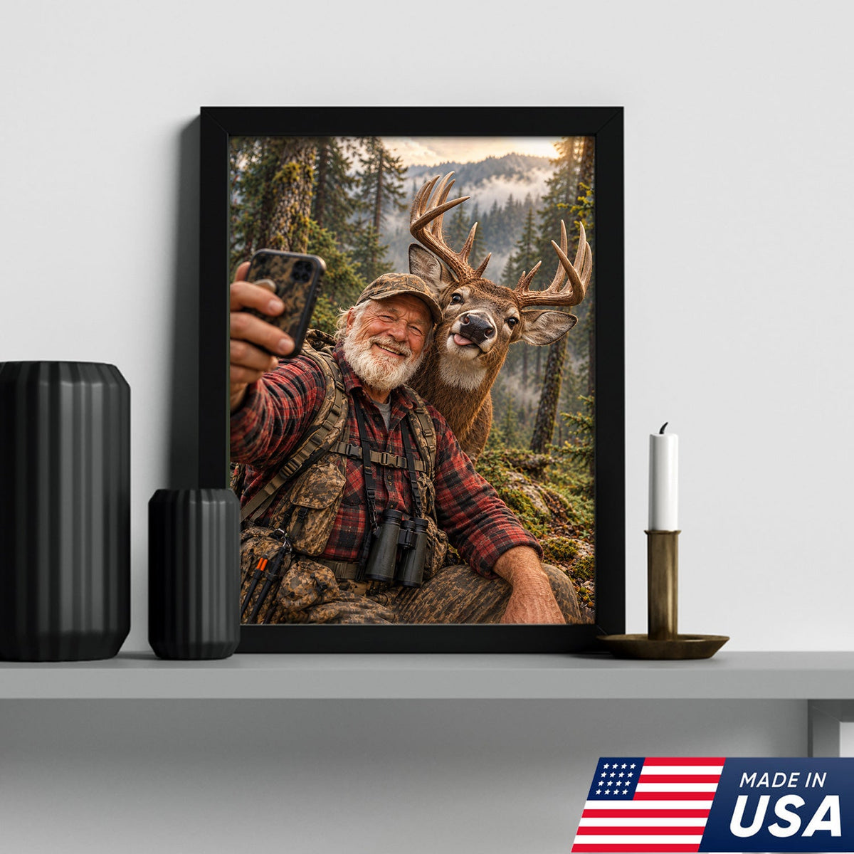 Custom Deer Selfie Canvas
