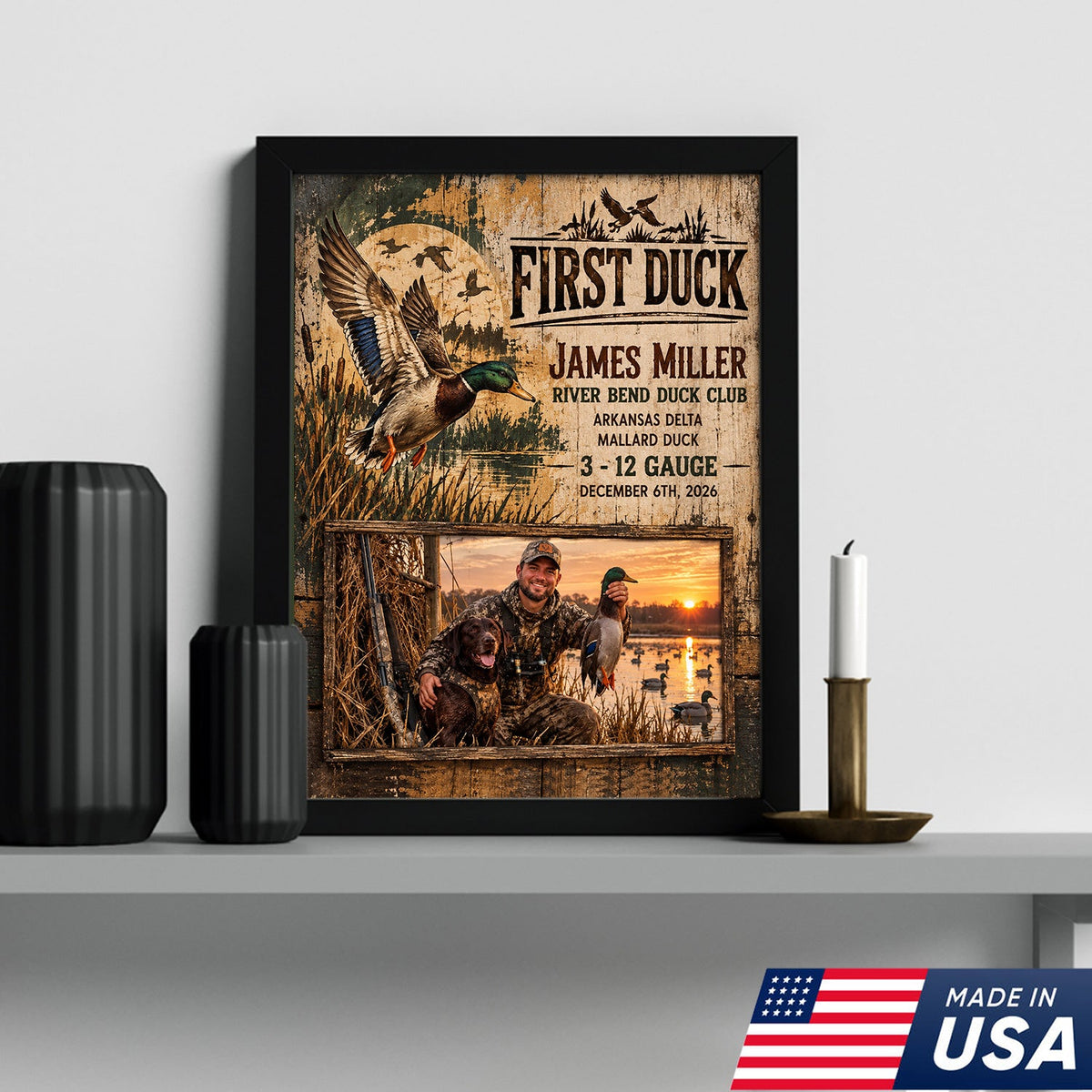 Personalized First Duck Canvas