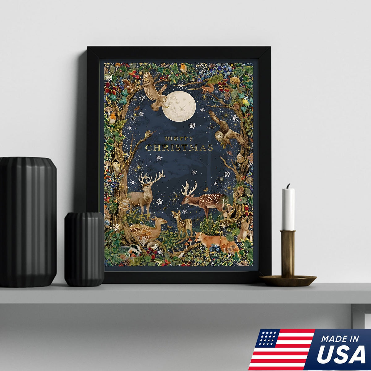 Enchanted Christmas Forest Canvas