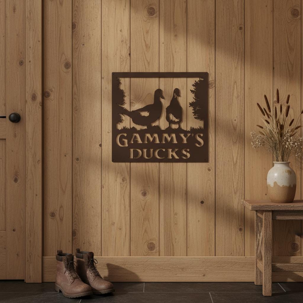 Duck Coop Decor & Grandma Gift Gammy's Garden Plaque