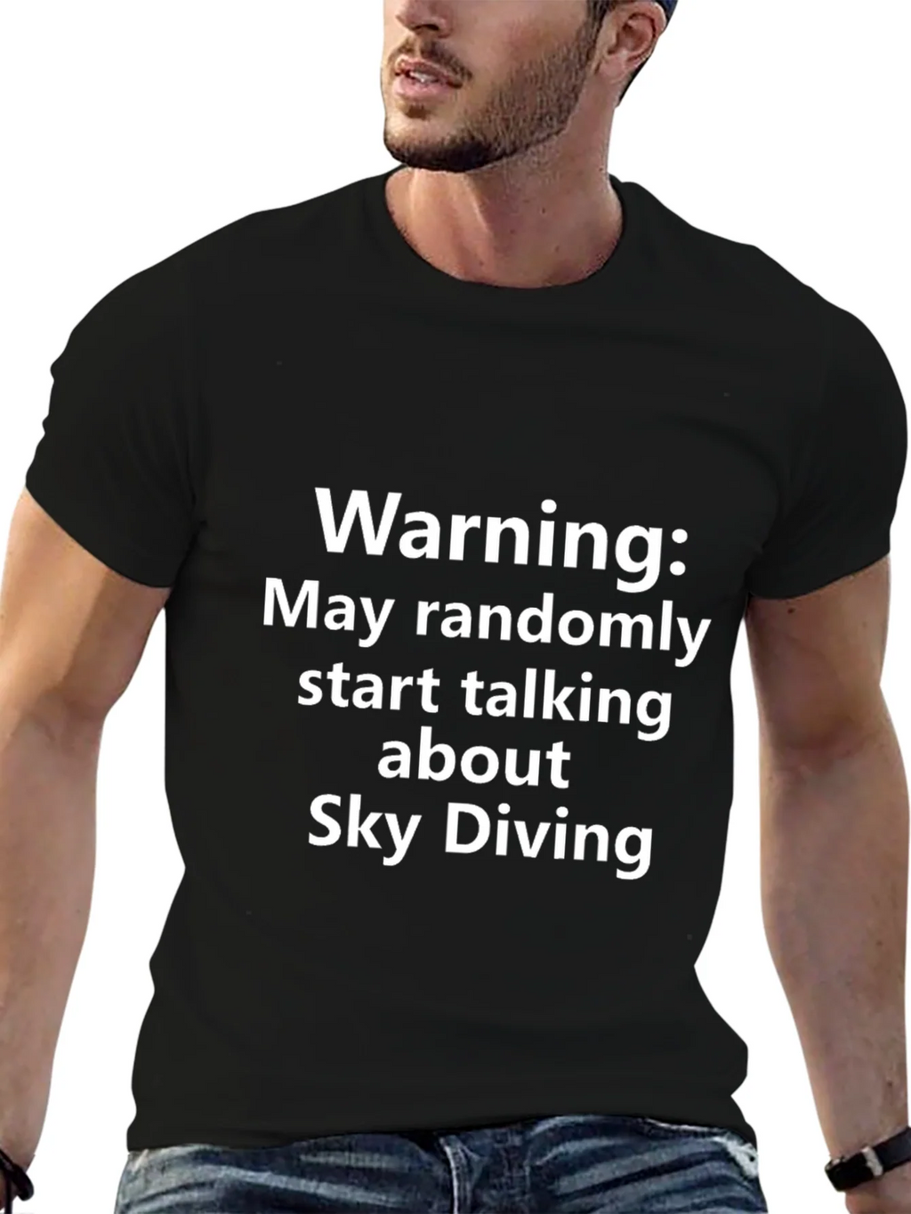 Sky Diving Warning T-Shirt - Random Talking Tee product image 5