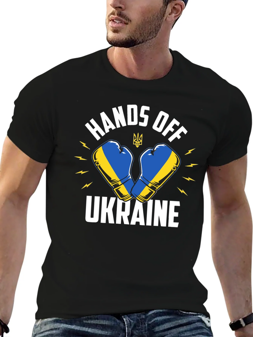 Hands Off Ukraine Boxing Glove T-Shirt product image 6