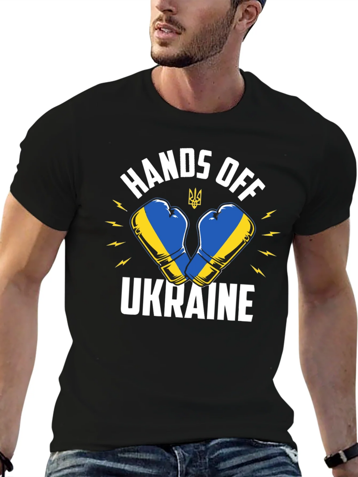 Hands Off Ukraine Boxing Glove T-Shirt product image 6