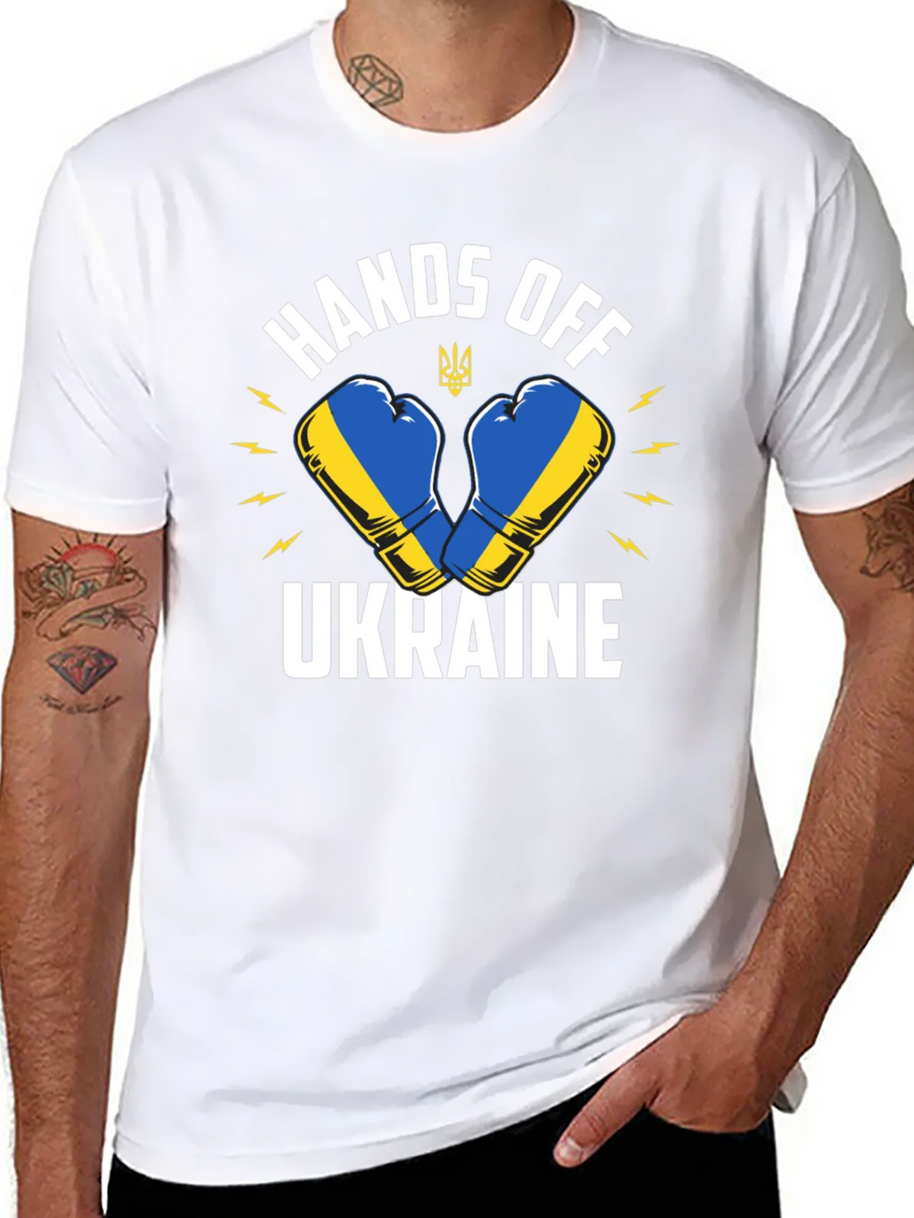 Hands Off Ukraine Boxing Glove T-Shirt product image 7