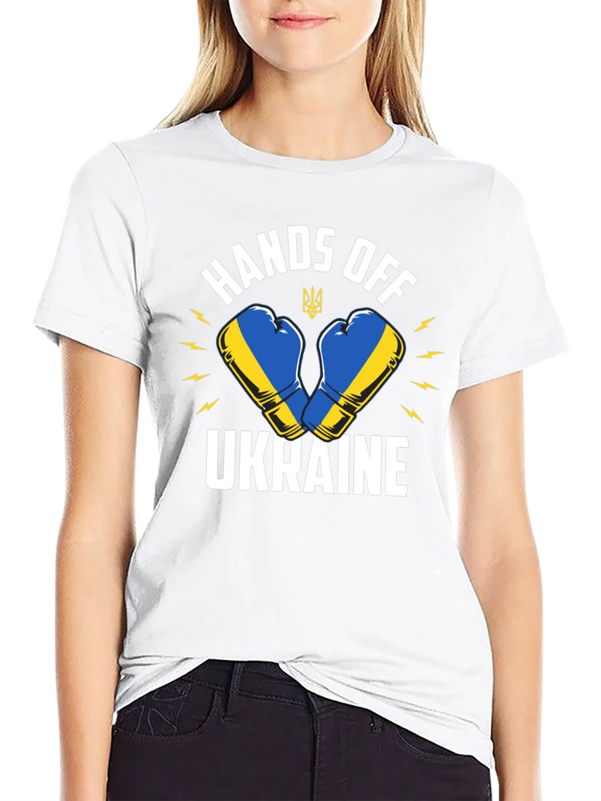 Hands Off Ukraine Boxing Glove T-Shirt product image 8