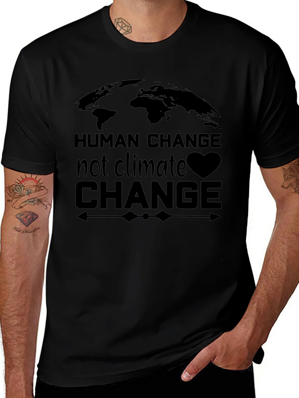 Human Change Tee - Climate Awareness T-Shirt product image 1