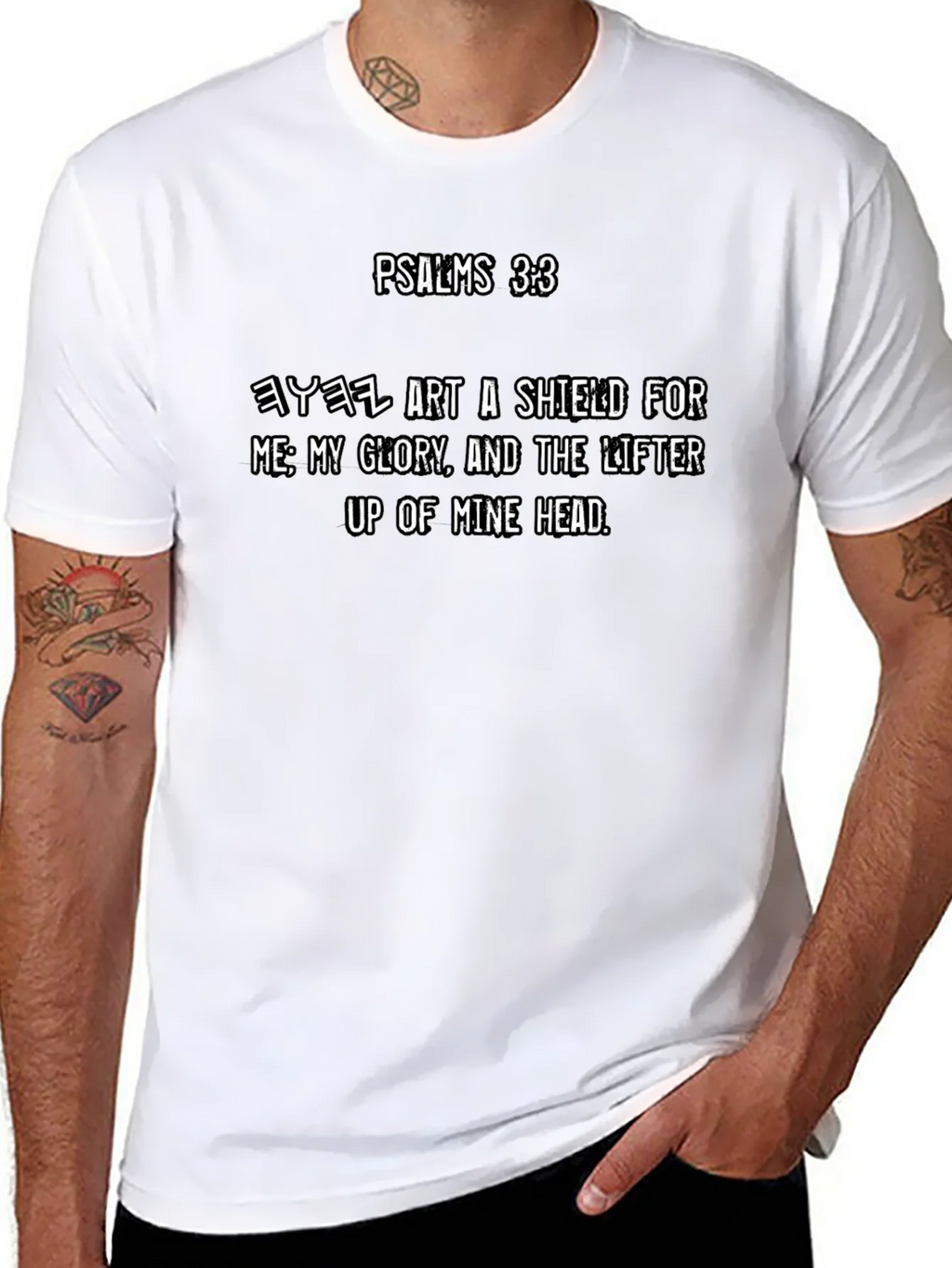 Psalms 3:3 Christian T-Shirt - Religious Apparel product image 6