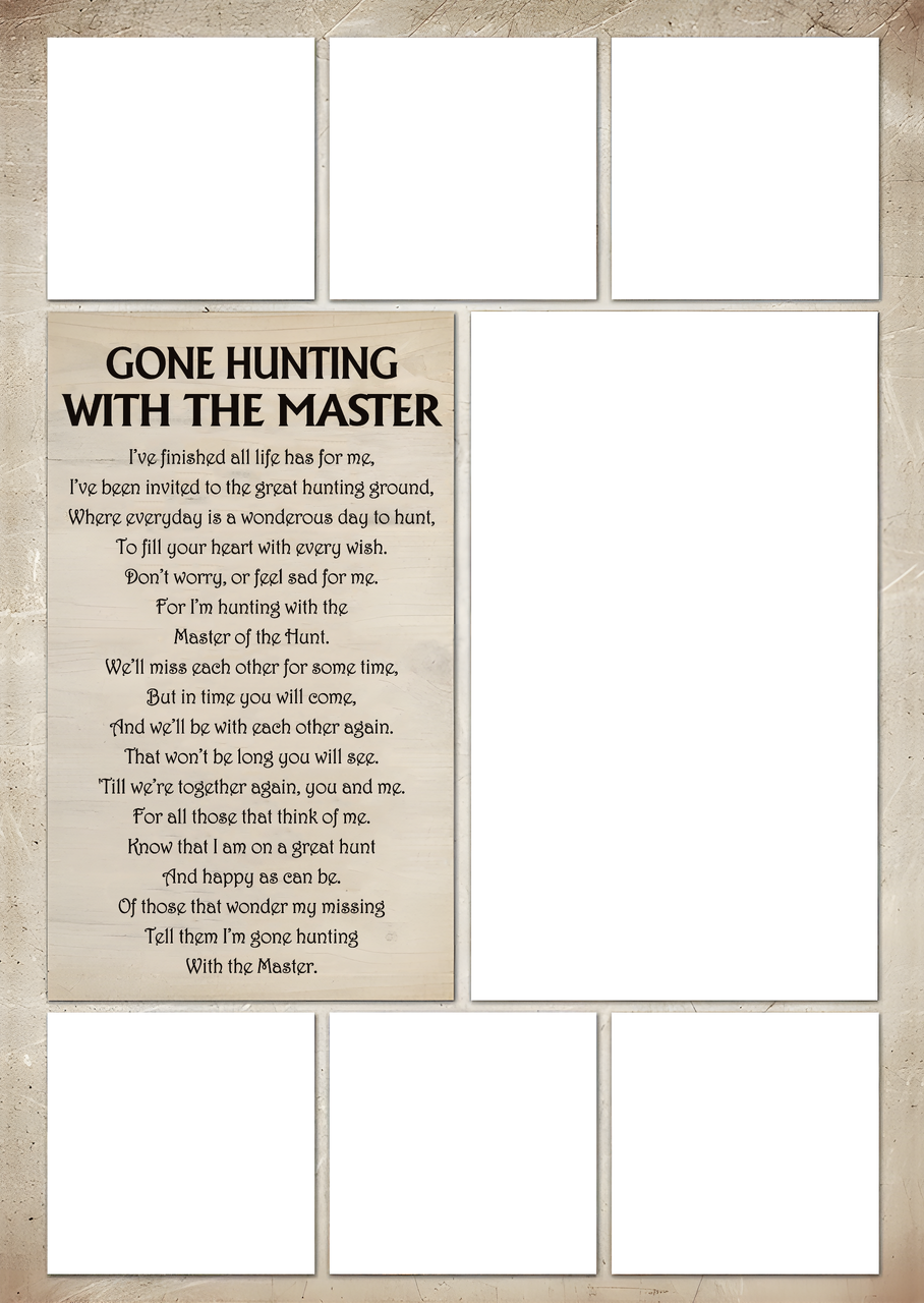 Gone Hunting With The Master Canvas Wall Art – Hunting Memorial Gift, Sympathy Gift for Hunter Loss
