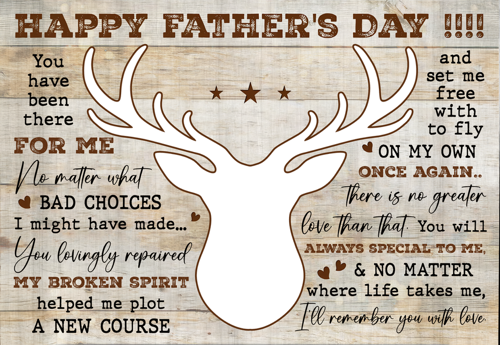 Personalized Happy Father's Day Hunting Canvas – Custom Gift for Dad Hunter, Deer Hunting Wall Art