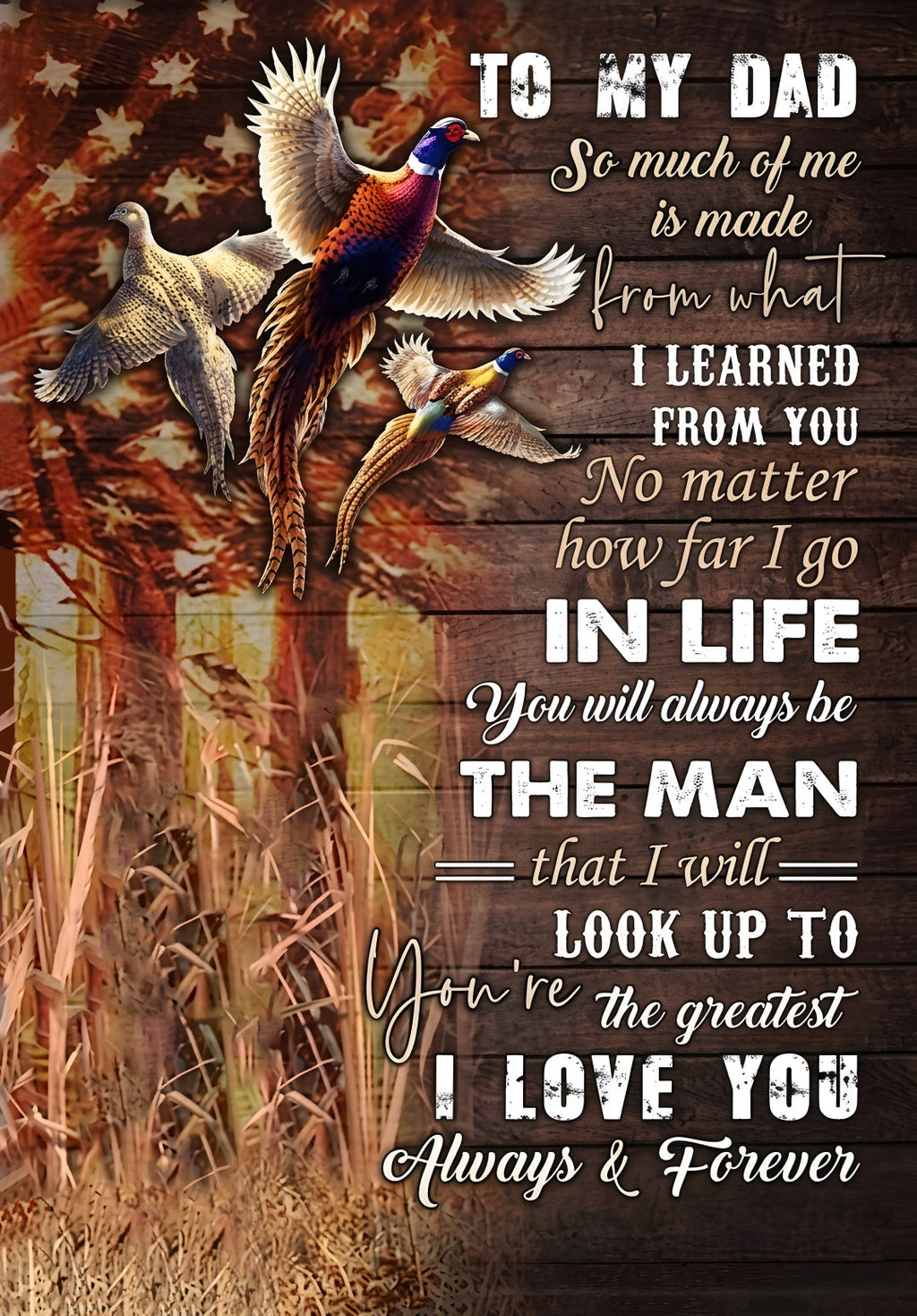 Personalized To My Dad Hunting Canvas Wall Art – Gift from Son to Dad, Duck Hunting Canvas Print