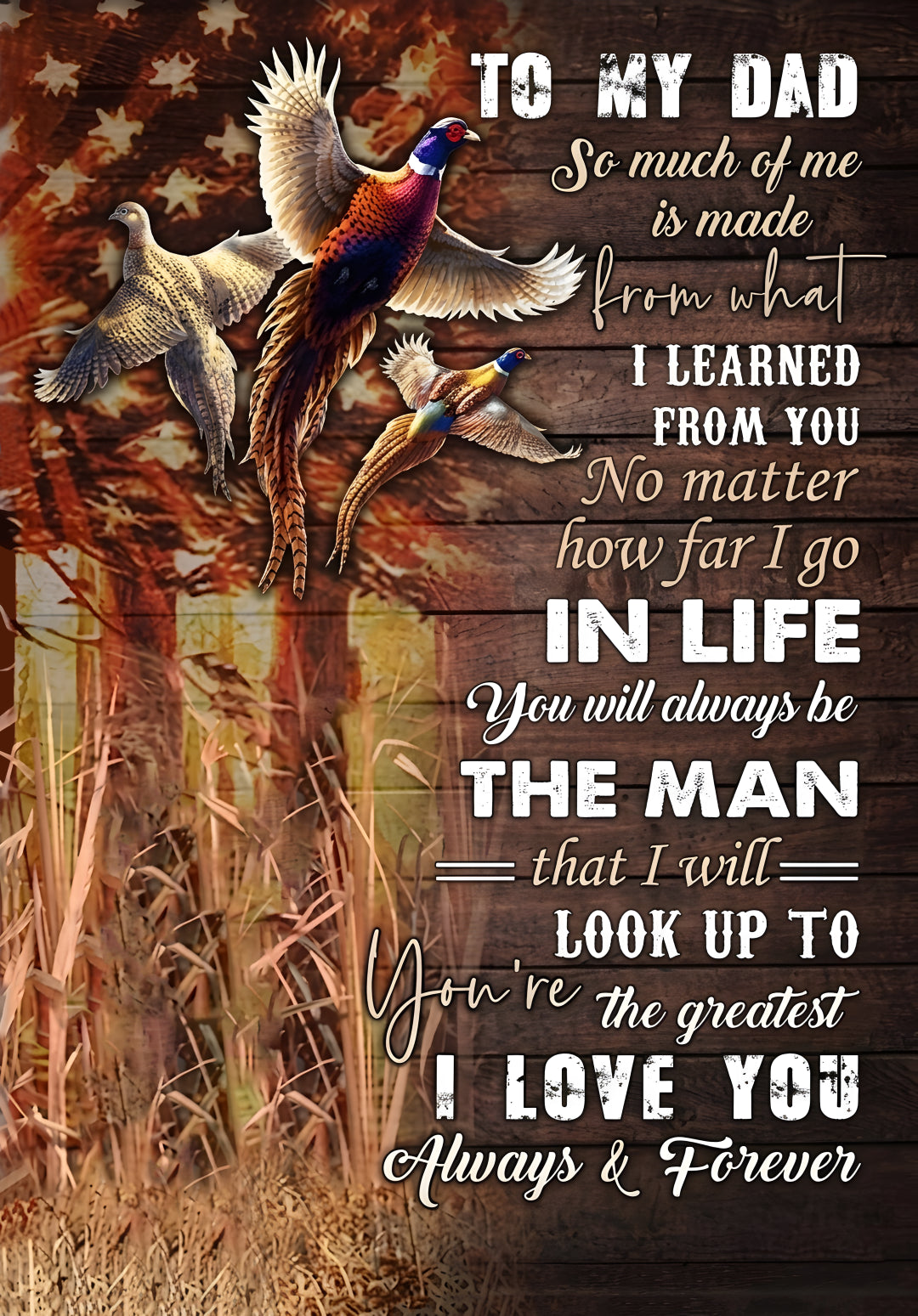 Personalized To My Dad Hunting Canvas Wall Art – Gift from Son to Dad, Duck Hunting Canvas Print