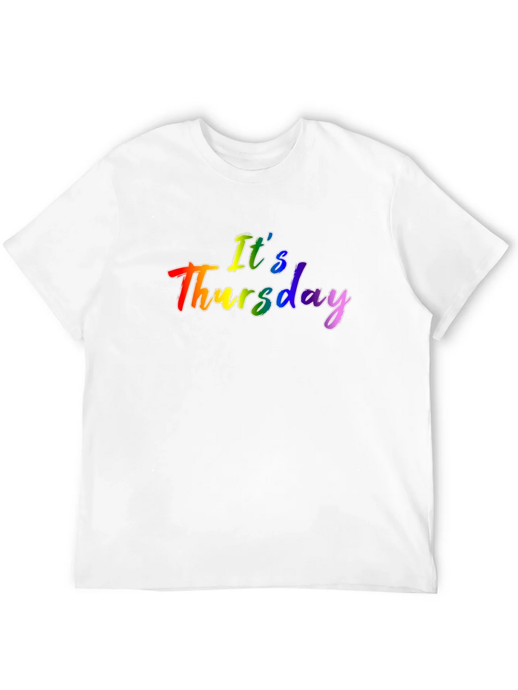 Its Thursday Rainbow Graphic Black T-Shirt product image 11