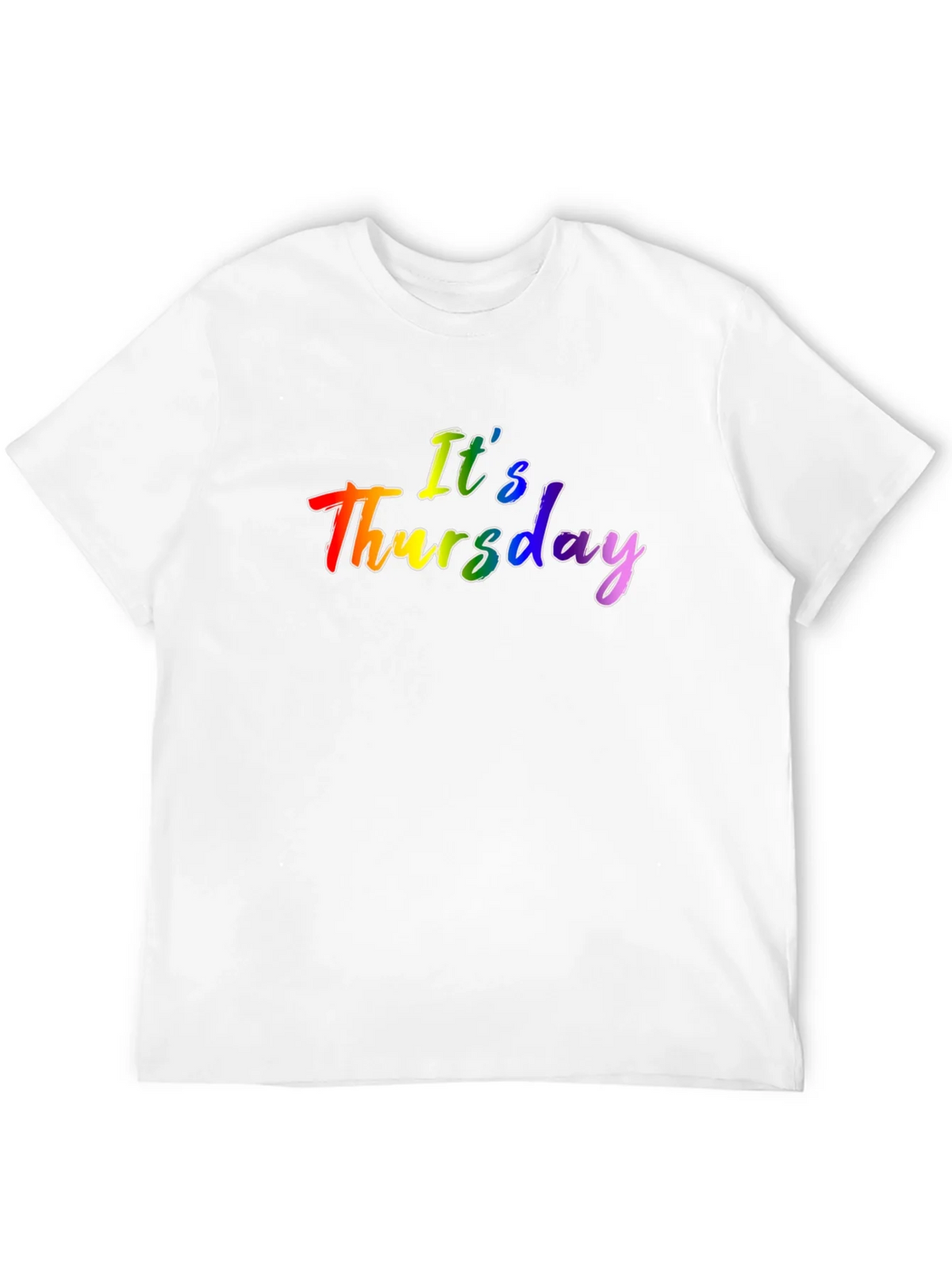Its Thursday Rainbow Graphic Black T-Shirt product image 11