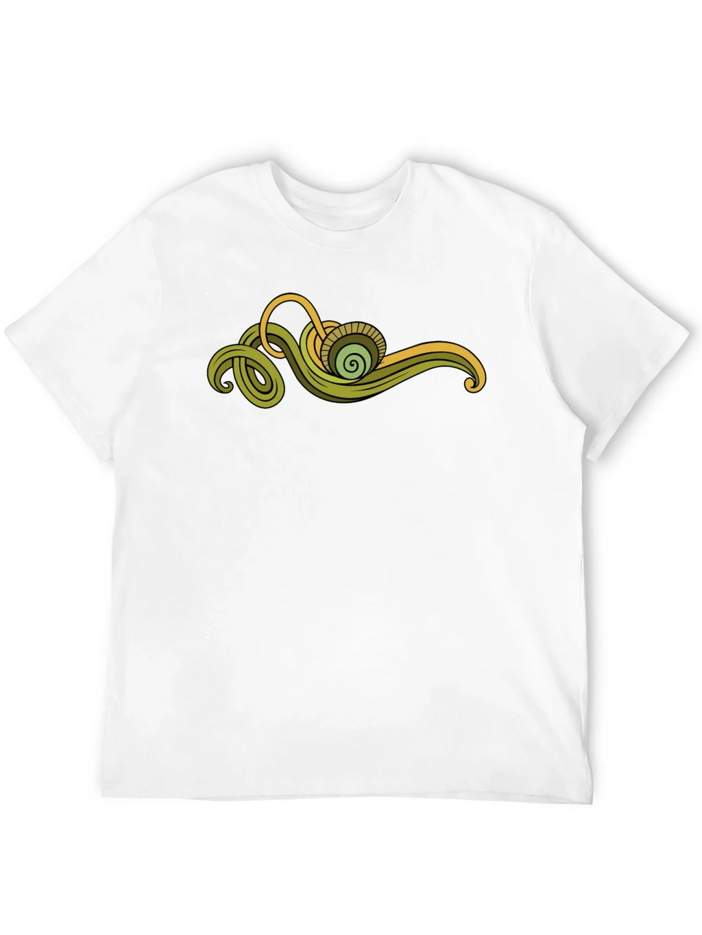 Abstract Green Swirl Graphic Tee product image 11