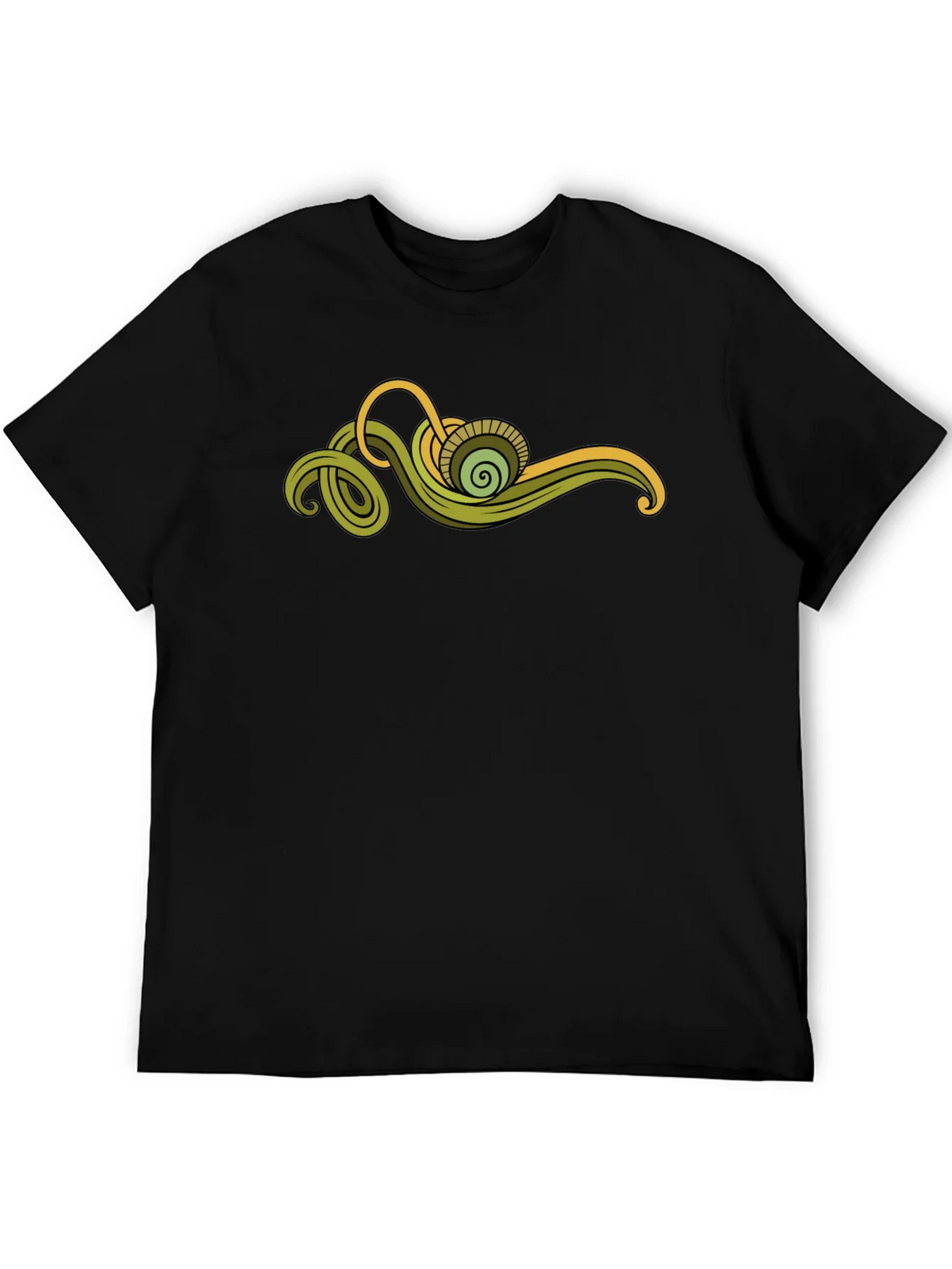 Abstract Green Swirl Graphic Tee product image 5