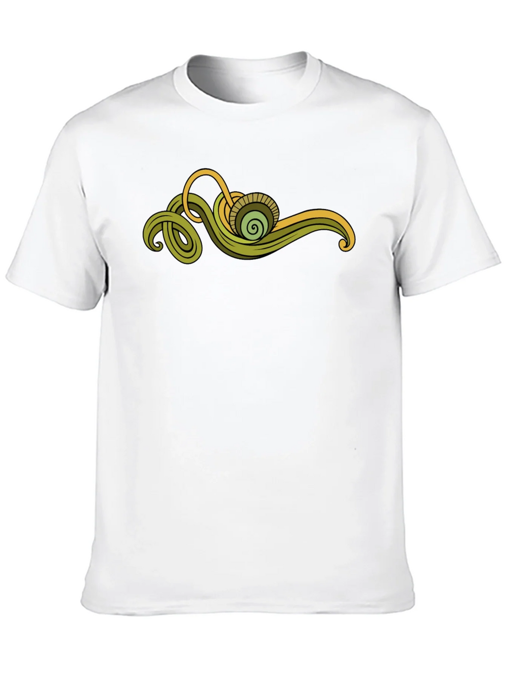 Abstract Green Swirl Graphic Tee product image 9
