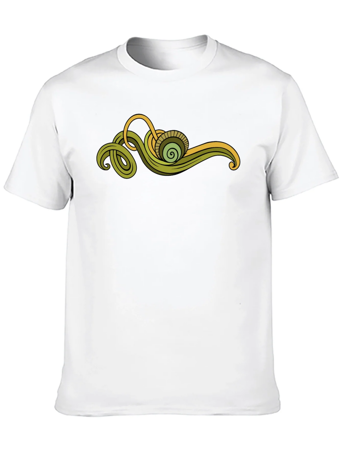 Abstract Green Swirl Graphic Tee product image 9