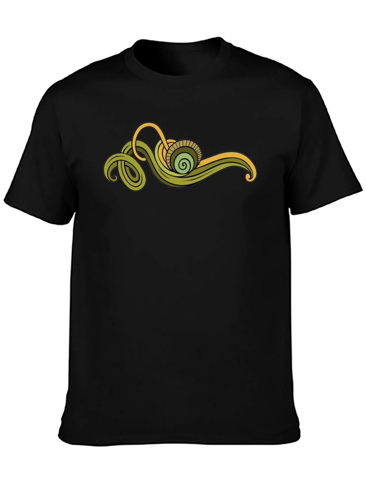 Abstract Green Swirl Graphic Tee product image 3