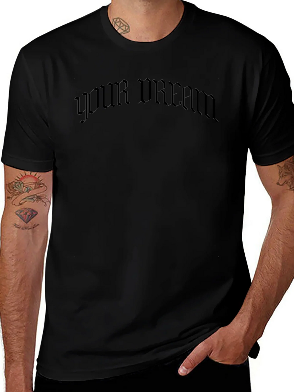 Mens Black Your Dream Graphic T-Shirt product image 1