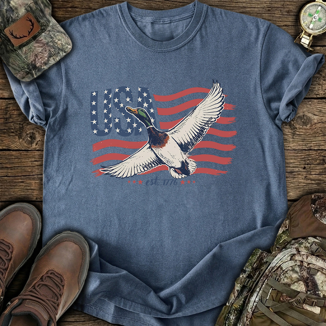 Patriotic Duck Hunting T-Shirt product image 5