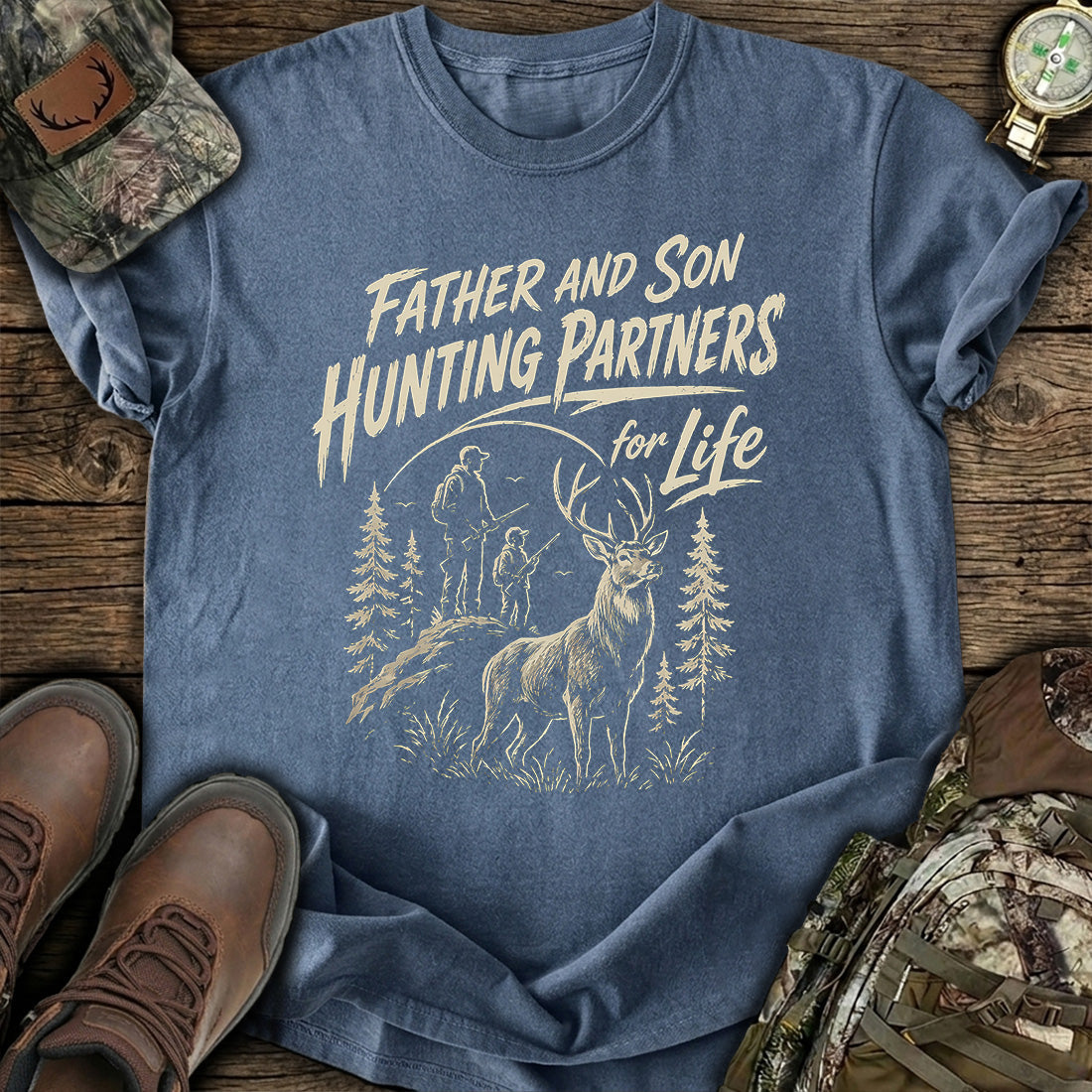 Father Son Hunting Partners T-Shirt product image 3