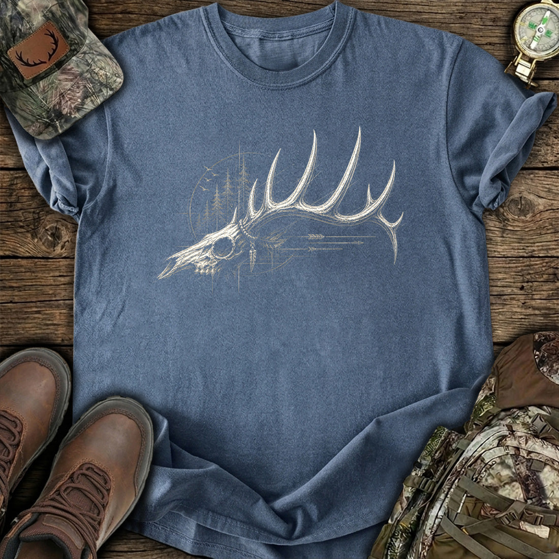 Deer Skull Antler T-Shirt product image 5