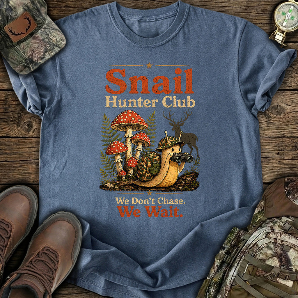 Snail Hunter Club Funny Hunting T-Shirt product image 2