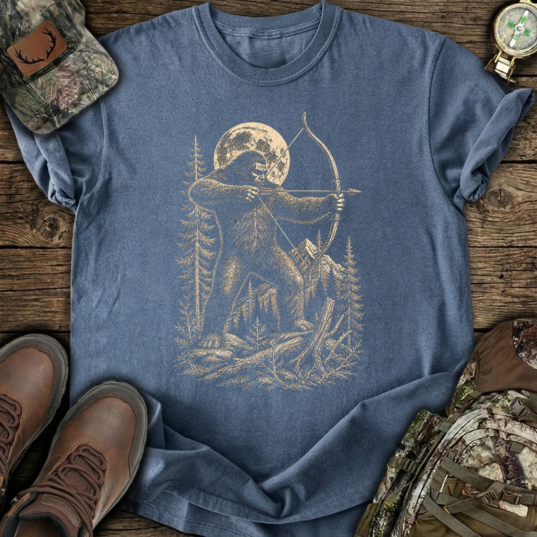 Bigfoot Archer Hunting T-Shirt product image 4