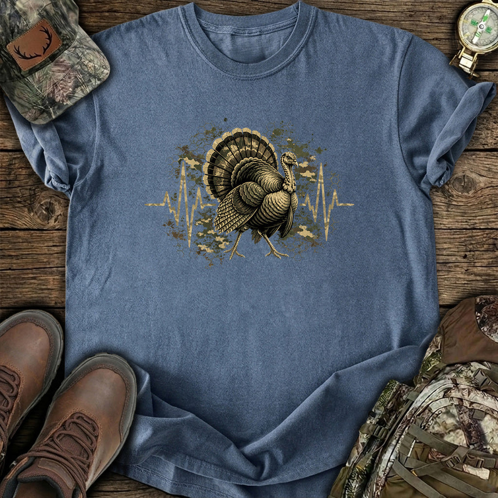 Turkey Hunting Heartbeat T-Shirt product image 4